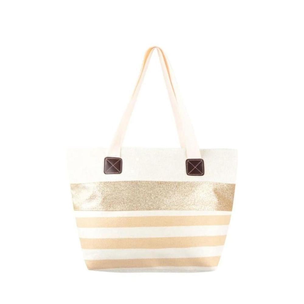 Striped fashion tote